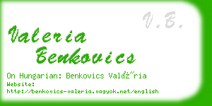 valeria benkovics business card